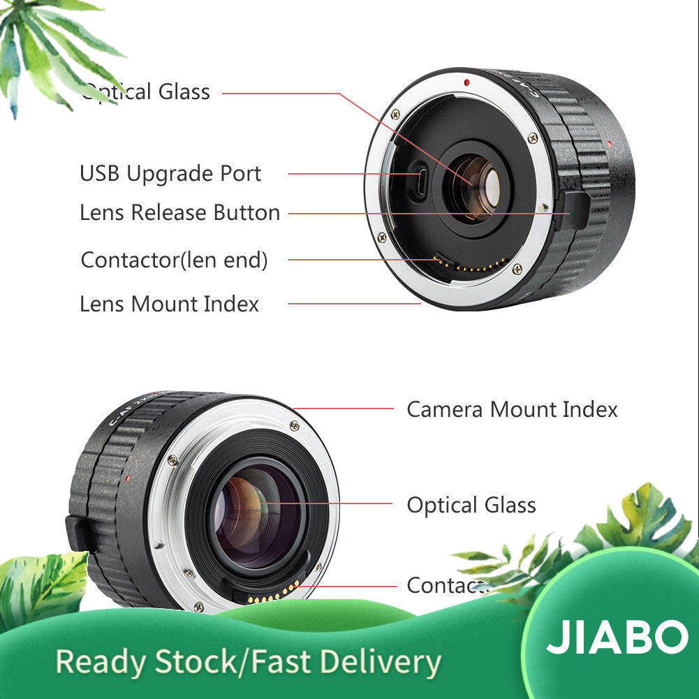 Jiabo Jiabo Viltrox C-AF 2XII AF Auto Focus Teleconverter เลนส์ Extender การขยายสำหรับ Canon EF Moun