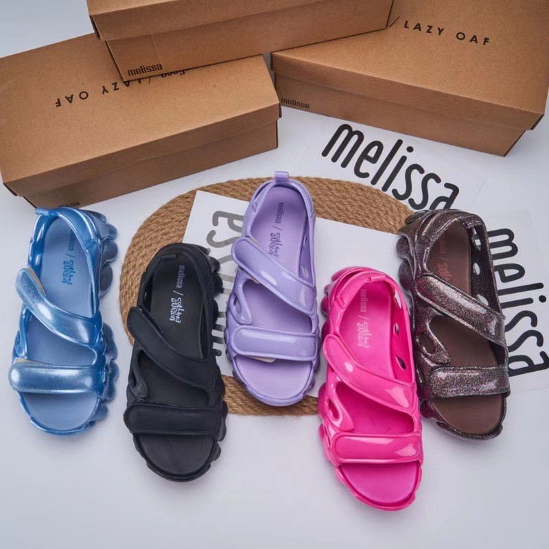 Melissa Niche Platform Sandals Open Toe Hollow Roman Platform Shoes