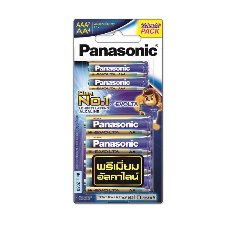 ถ่านอีโวต้า AA 4ก้อน+AAA 2ก้อน Panasonic K-KJE6TA