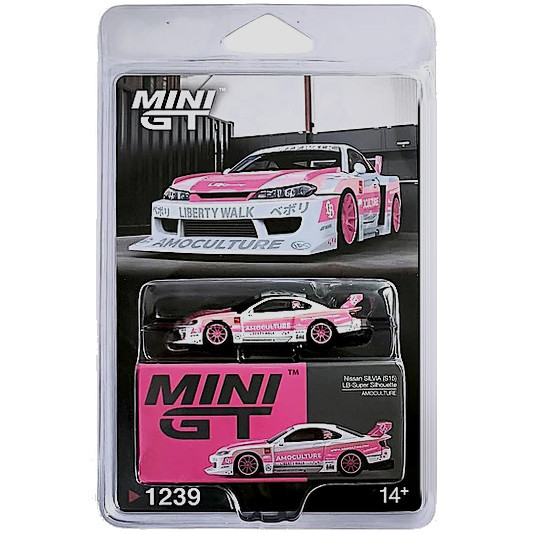 MINI GT 1:64 No.1239 Nissan SILVIA ( S15 ) LB-Super Silhouette AMOCULTURE 2026 RHD MGT01239-BL