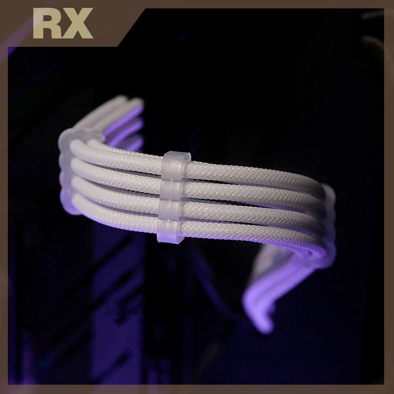 Null PSU ATX 24Pin สายไนลอนถัก 8-pin 6 + 2pin สายไฟ 24 พินเมนบอร์ดสําหรับคอมพิวเตอร์พีซีกรณีสายไฟชุด