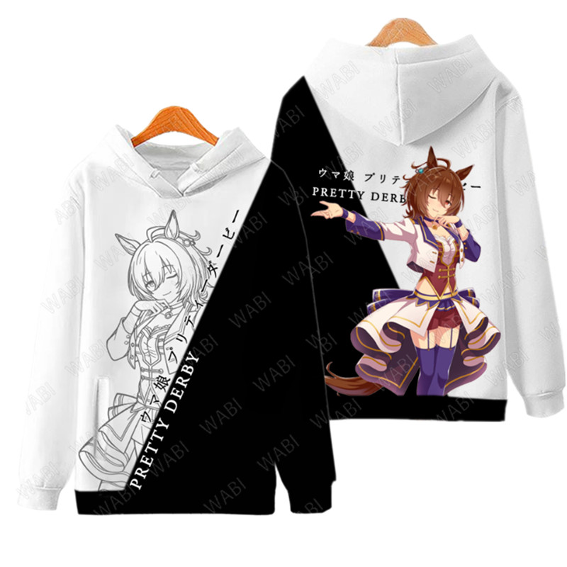 ฮู้ดี Uma Musume Agnes Tachyon สำหรับทั้งผู้หญิงและผู้ชาย สไตล์ฮาราจูกุสตรีทแวร์