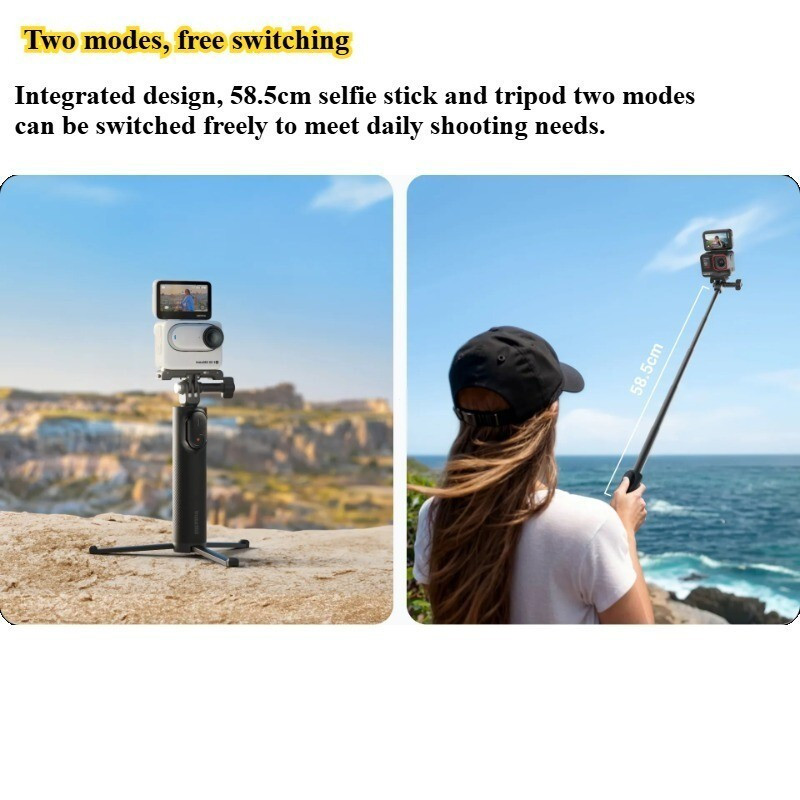 Ta360 ni ขาตั้งกล้อง Selfie Stick 2 in 1 พร้อมรีโมทคอนโทรลปรับสําหรับ Ace Pro 2/ X4/GO 3S/ONE X/ONE 
