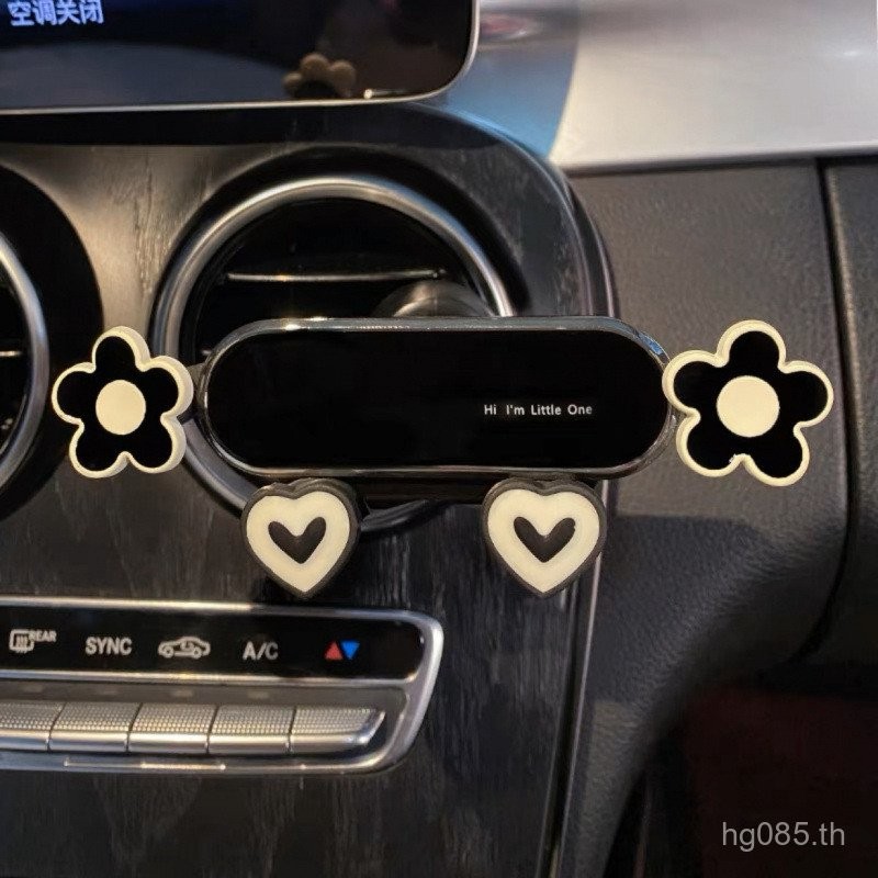 ที่วางโทรศัพท์มือถือ Air Outlet Navigation ที่วางโทรศัพท์ในรถยนต์สไตล์ใหม่ดอกไม้ภายในรถ Influencer ห