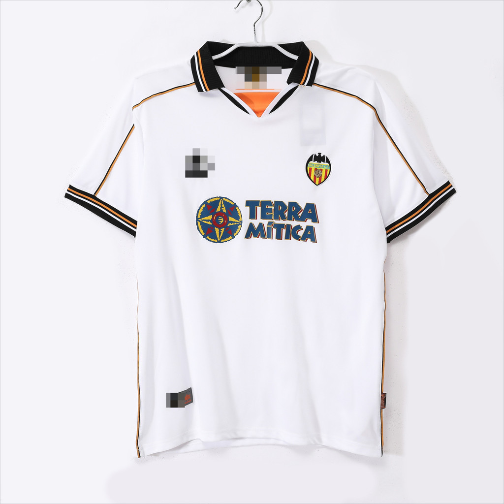 1999-00 Valencia home football short Sleeve retro jersey