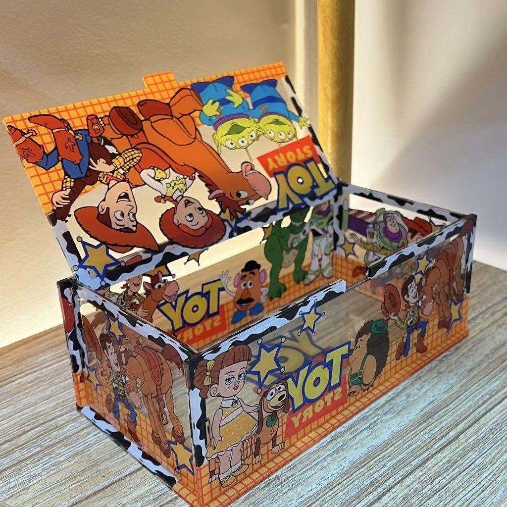 กล่องเก็บของสุดน่ารักการ์ตูน Toy Story ใส่อาหารของใช้ โปร่งใส กันฝุ่น กล่องเก็บของสุดน่ารักการ์ตูน T