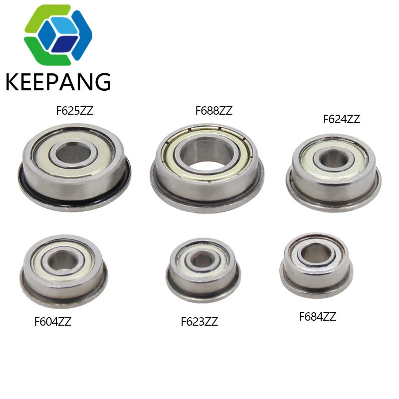 20/10pcs แบริ่งบอลหน้าแปลน F608ZZ F624ZZ F623ZZ F604ZZ F625ZZ F684ZZ F688ZZ Deep Groove Pulley ล้ออล