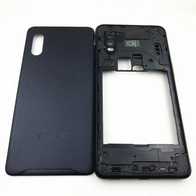 สําหรับ Samsung Galaxy Xcover Pro SM-G715FN โทรศัพท์กรอบกลาง + แบตเตอรี่ด้านหลังแผงประตูกรณี (ไม่มีแ