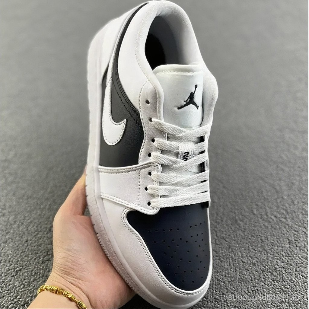 LY Air Jordan AJ1 Low-Top Reverse Black White Panda DC0774-100 Brand New Flow Line ผลิต DT Version O