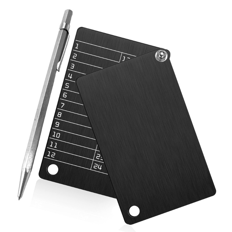 GOO Nonflammable Aluminium Crypto Wallet Set สําหรับคีย์ส่วนตัว Archiving และ Refrigeration