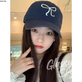 Glass Sky💖พร้อมส่ง💖หมวกแก็ป (ปักโบว์) หมวกเบสบอล แฟชั่นเกาหลี cotton cap หมวกเดินป่า(ปักโบว์)（MK-1)
