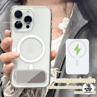 TPU เคส For iPhone 11 12 13 14 15 16 Pro Max X XS Max XR 15 16 7 8 Plus ใสเคสโทรศัพท์มือถือ เคสโทรศัพท์แม่เหล็กสําหรับ