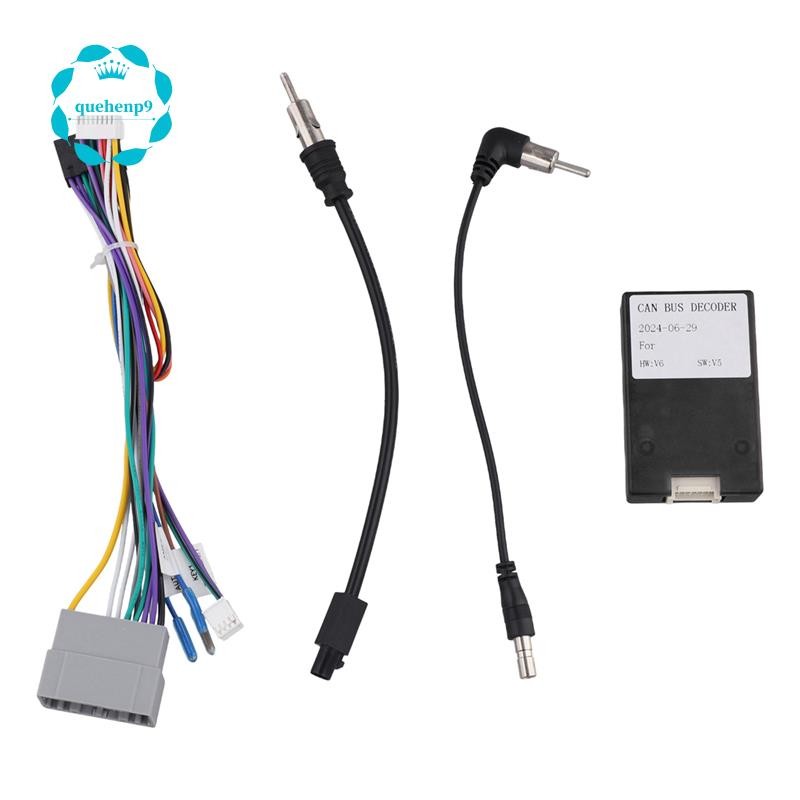 [Fast Q9]16 Pin รถ Android สเตอริโอสายไฟอะแดปเตอร์ Protocol กล่อง CAN Bus ถอดรหัสสําหรับ Grand