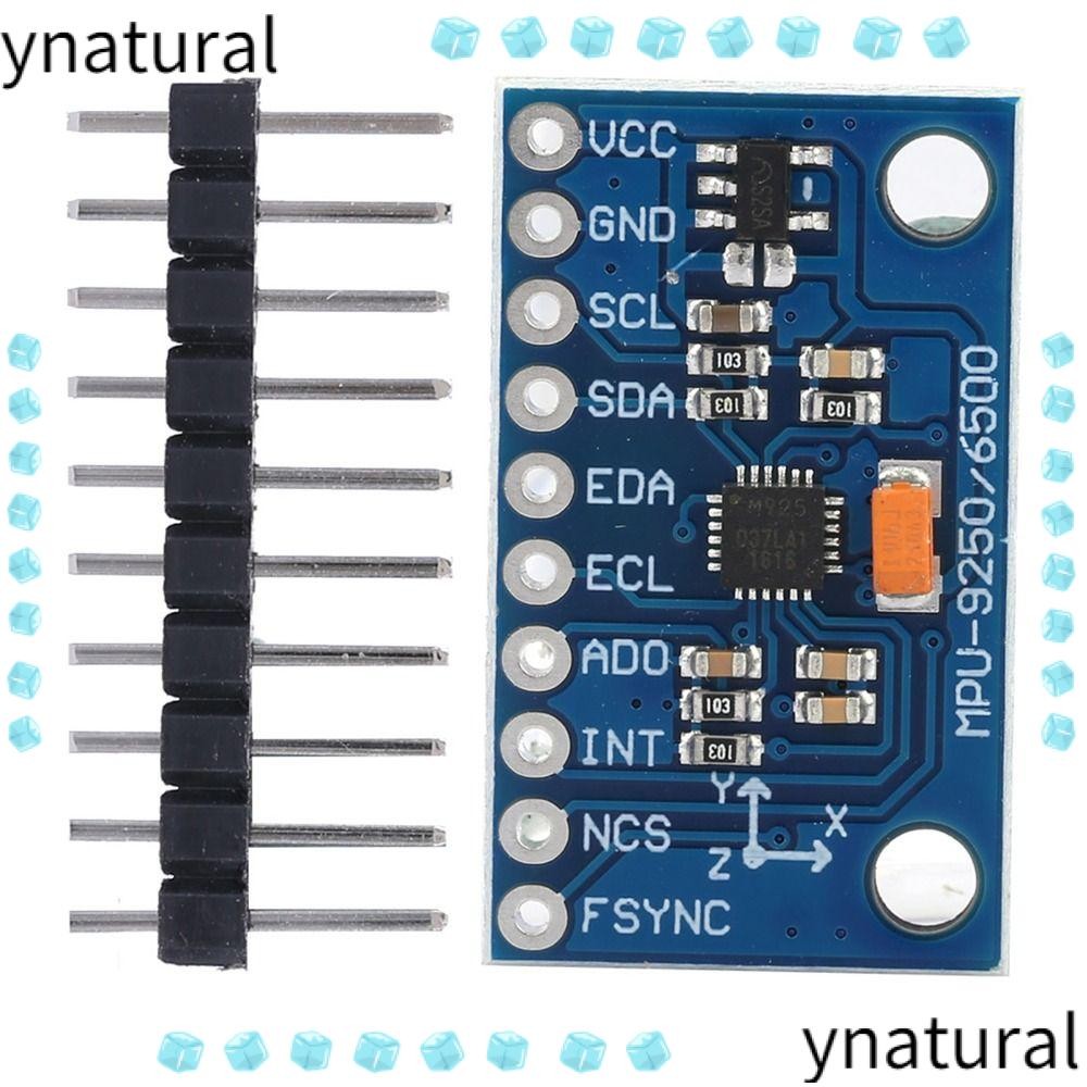 YNATURAL Gyroscope Module, เซ็นเซอร์ 9 แกน 16 บิต, โมดูลเซ็นเซอร์ 3-5V MPU-9250 GY‐9250 หุ่นยนต์เซ็น