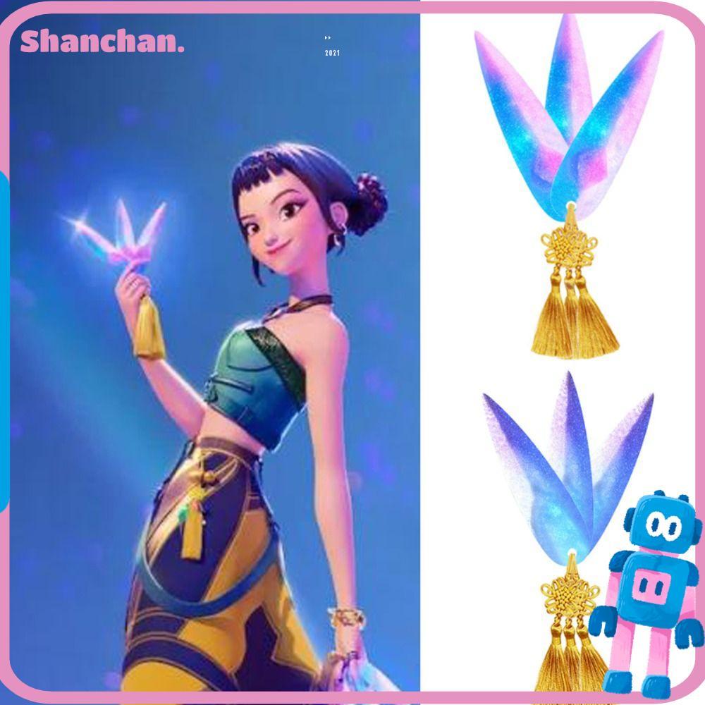 SHANCHAN 1/3PCS Roleplay Props, Zoey Kpop Demon Hunters ฮาโลวีน Carnival คอสเพลย์ไฟ Boomerang, เรซิ่นสาว Group Idol เครื่องแต่งกายอุปกรณ์เสริมของขวัญ