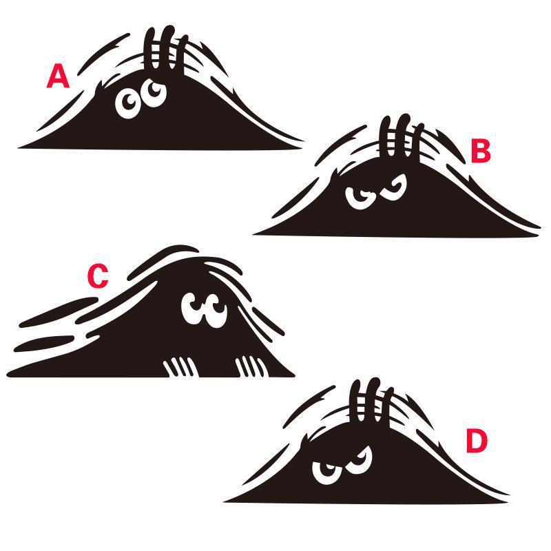 สติ๊กเกอร์ติดรถ Peeking Monster Auto Dune Monster สติ๊กเกอร์ติดรถ Peeking Monster สติ๊กเกอร์เลเซอร์