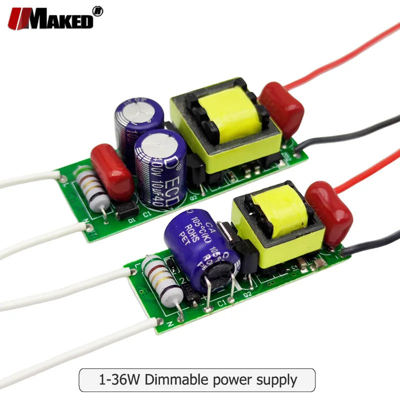 Dimming LED Driver 300mA PCB Board 3-4W 2-3x2W 6-7W 2-5X3W 8-12W 7-15W 15-24W 25-36W หรี่แสงได้แหล่ง