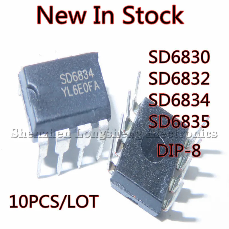 10 ชิ้น/ล็อต SD6830 SD6832 SD6834 SD6835 DIP-8 ชิป IC ใหม่ในสต็อก 5NW9