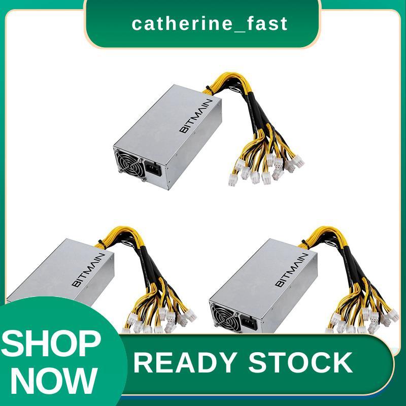 Inสต็อก 3X APW7 1800W แหล่งจ่ายไฟการทําเหมือง PSU สําหรับ Bitmain Antminer S9/L3 +/A6/A7/R4/S7/E9 พร