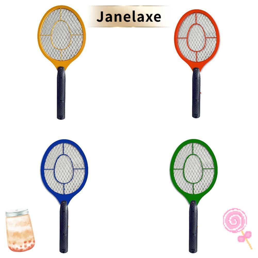 JANELAXE ไม้ช็อตไฟฟ้ากําจัดแมลงแบบพกพา สีแดง เหลือง เขียว สําหรับยุงและแมลงวัน อุปกรณ์ป้องกันยุงในร่มและกลางแจ้ง