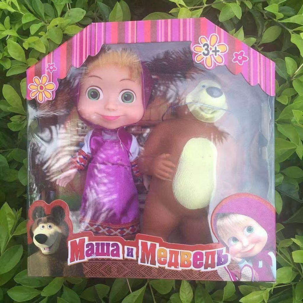 LOTPAN دمية ماشا والدب الكلاسيكية 6.5 بوصة — صورة 4