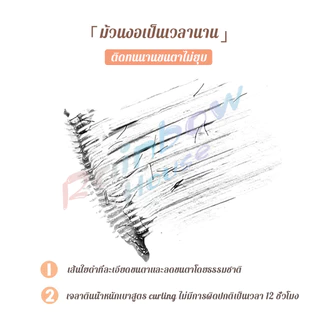 Rainbow มาสคาร่าขนาดเล็ก หัวแปรงโค้งยาว กันน้ำและกันเหงื่อ ไม่เลอะ สําหรับผู้เริ่มต้นปัดขนตา Mascara