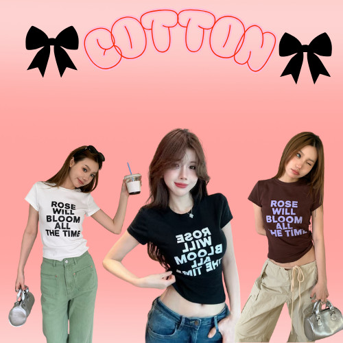 ราคาพิเศษ สินค้าล็อตสุดท้าย!! เสื้อยืดแฟชั่นผู้หญิงใส่สบายระบายอากาศได้ดี ผ้าคอตตอน ไม่หนาไม่บางจนเกินไป