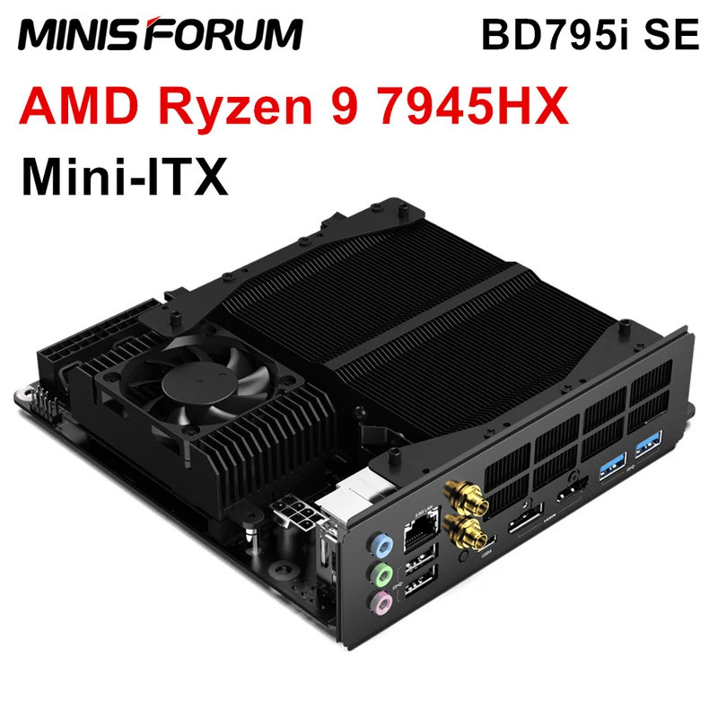 MINISFORUM BD795i SE เมนบอร์ดสําหรับเล่นเกม AMD Ryzen 9 7945HX 16C/32T 2*DDR5 2*NVMe PCIe5.0 x16 2.5