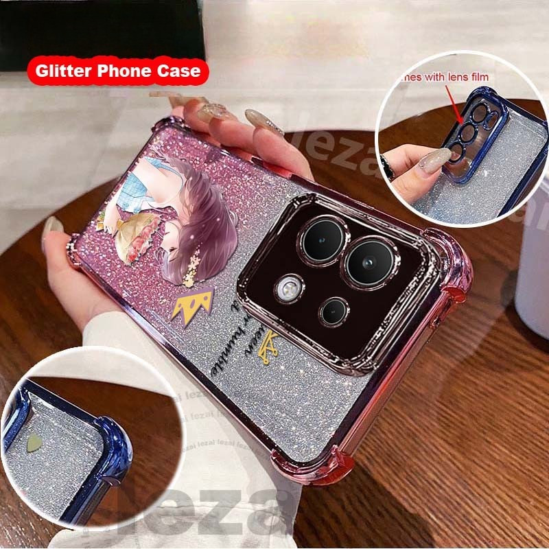 เคสOPPO A6 Pro 5GเคสOPPO A6X A6i A6Pro OPPOA6Pro A 6 Pro 2025เคส กรณี Soft Shining กันกระแทก Glitter