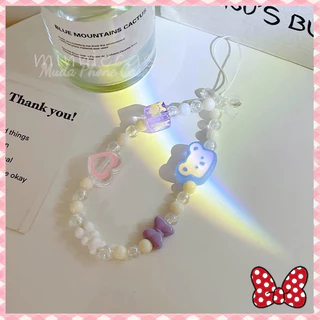 สวย DIY Phone Straps ประณีตสร้อยข้อมือ สายรัดโทรศัพท์มือถือ สายคล้อง การ์ตูนน่ารัก สายคล้องโทรศัพท์ เชือกคล้องโทรศัพท์