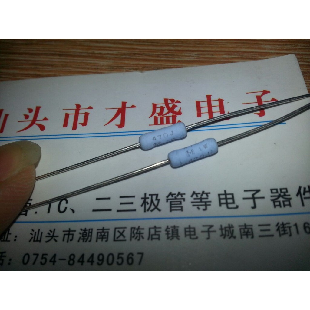 Panasonic 1W 470J 47Ω 47R 47 Ou 47ohm 100J 100 Ou ตัวต้านทานไข้เท้าทองแดงบริสุทธิ์