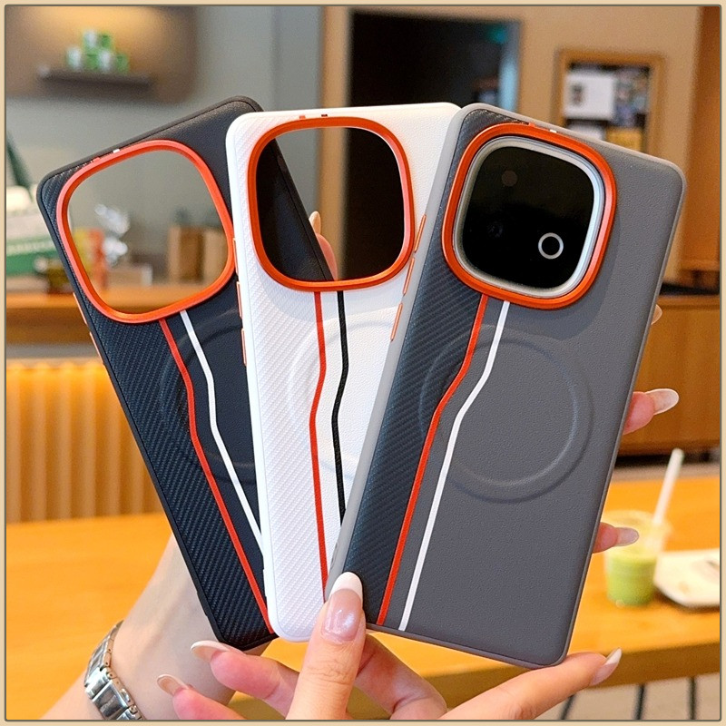 แม่เหล็กดูดหนังเคสโทรศัพท์สําหรับ IQOO 15 13 z10 Turbo Pro Y300GT Sensitive ปุ่มอิสระซิลิโคนเปลือกเล