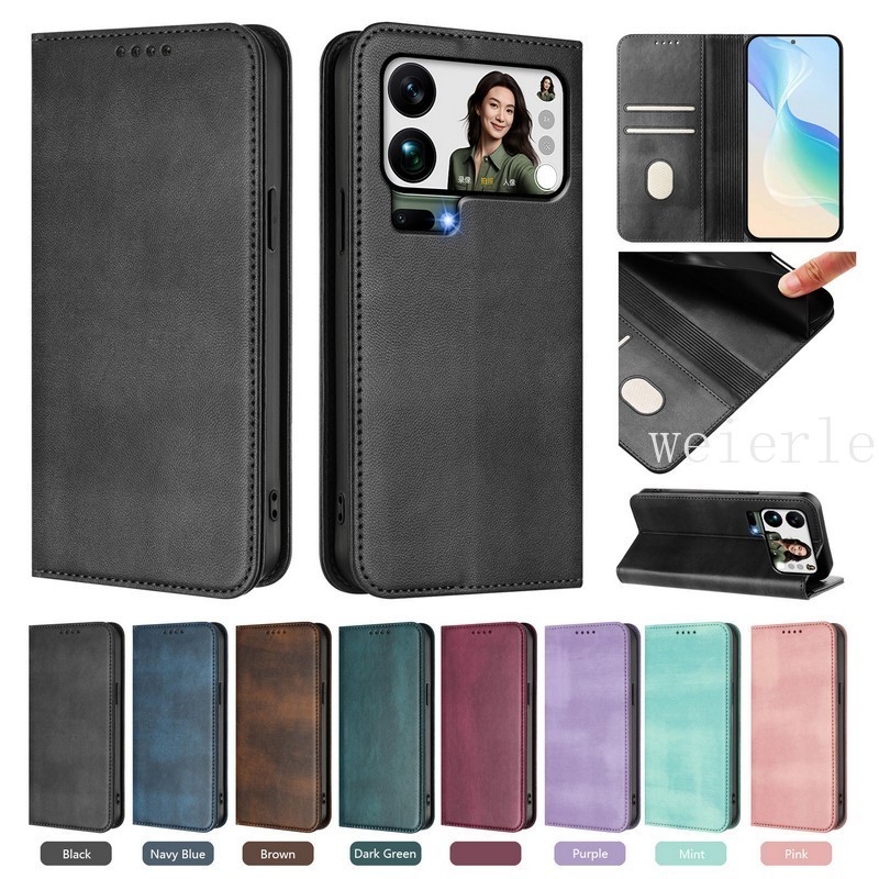 กระเป๋าสตางค์หนังสําหรับ Xiaomi 17 Pro Max กรณี Xiaomi Mi 17 Pro Max กรณี Xiaomi 15 Ultra Xiaomi 15 