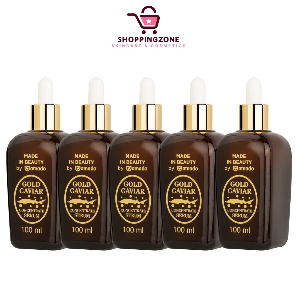 [5 ขวด] Amado Gold Caviar Concentrate Serum(100 ml.) อมาโด้ โกลด์ คาร์เวียร์ เซรั่ม