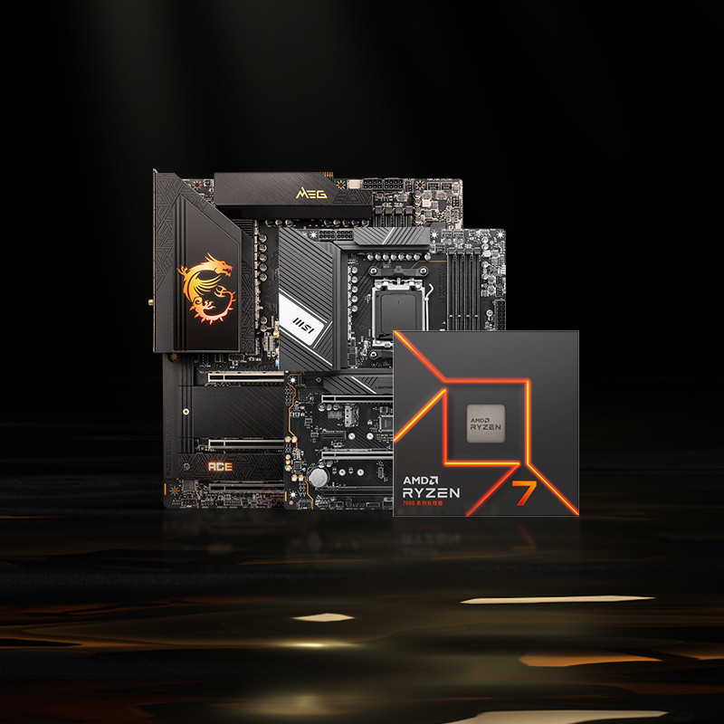 AMD Sharp Dragon R7 7700X CPU ชนิดบรรจุกล่องพร้อม B650/X670E เกมเมนบอร์ดโปรเซสเซอร์บอร์ด U ชุด