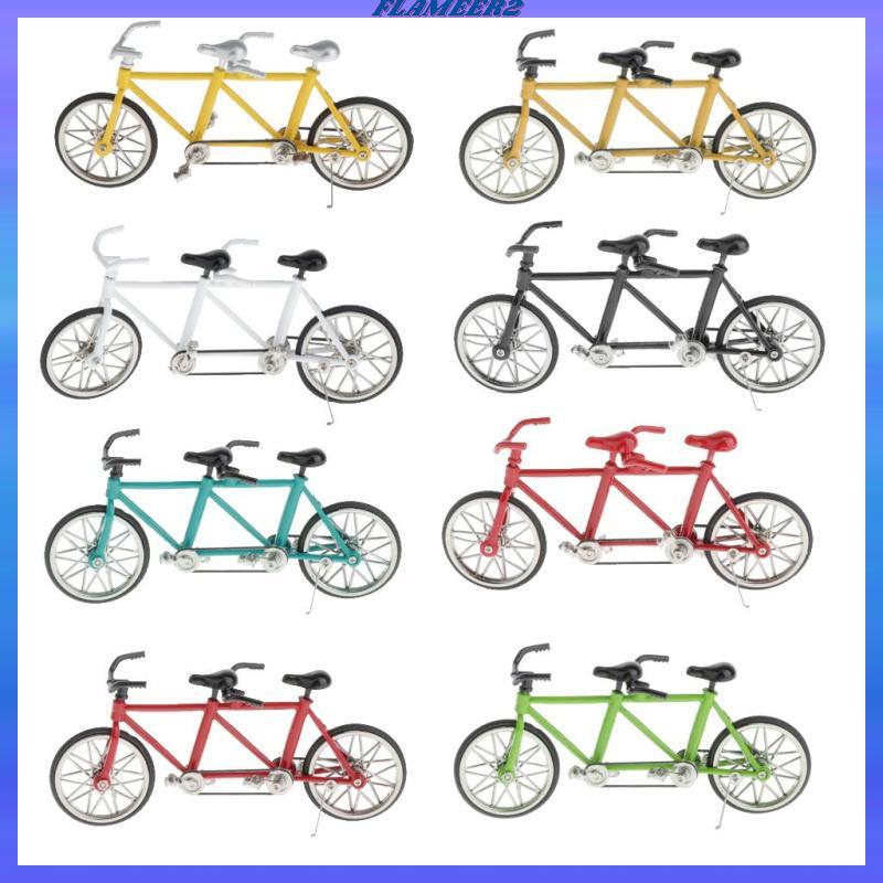 [Flameer2] Deluxe Tandem จักรยานรุ่นจักรยาน Miniature สําหรับเด็กตกแต่งบ้าน/เครื่องประดับ/ของที่ระลึ