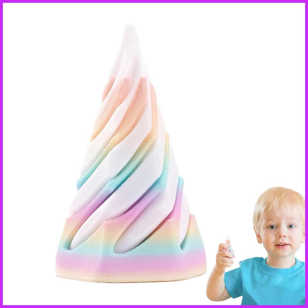 Pyramid Impossible ประติมากรรมผ่าน 3D พิมพ์ Impossible Pyramid Cone ประติมากรรม Fidget Illusion Art 