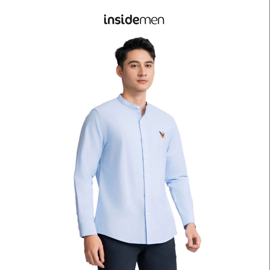 INSIDEMEN เสื้อคอเต่าแขนยาวผู้ชายลาย Regular Fit ILS0940Z