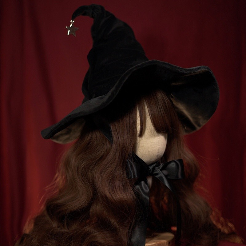 Hot SellingHalloween Witch Hat Harry Potter Magic Hat Big Brim Hat cos Show Children Wizard Hat Witc