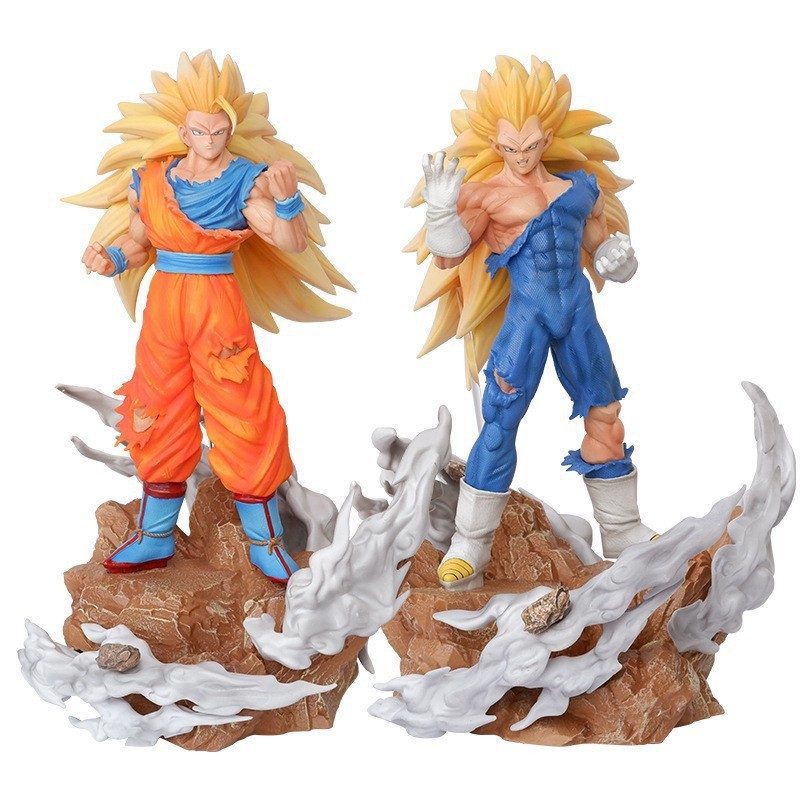 Dragon Ball Kylin Studio Super Saiyan 3 Goku & Vegeta ฟิกเกอร์ PVC สะสม