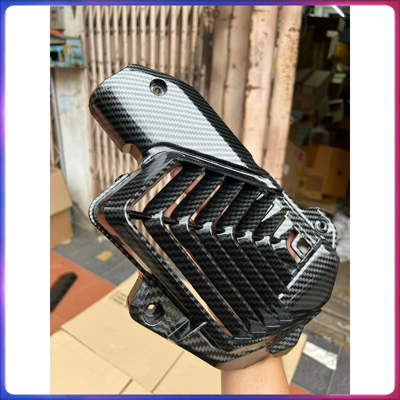 ครอบหม้อน้ำ(พร้อมส่ง)ศูนย์Giorno 125 /Pcx160 /Clik160 ใส่ได้ ทำเคฟล่าเปลือกแท้ศูนย์แท้ เงาสุดๆแล็คเก