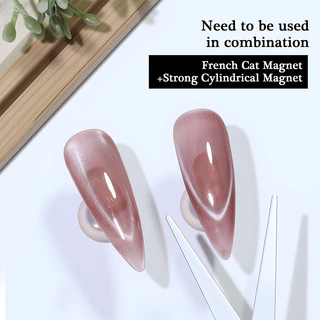 【Local】Double-head French Nail Art Strong Magnet ผสมเล็บ DIY X-Shaped French Effect DIY เล็บเล็บเครื่องมือ
