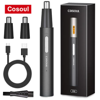 Cosoul เครื่องกันขนจมูก เครื่องกันขนจมูกไฟฟ้าสำหรับผู้ชาย เครื่องโกนหนวดจมูก ตัดโลหะ