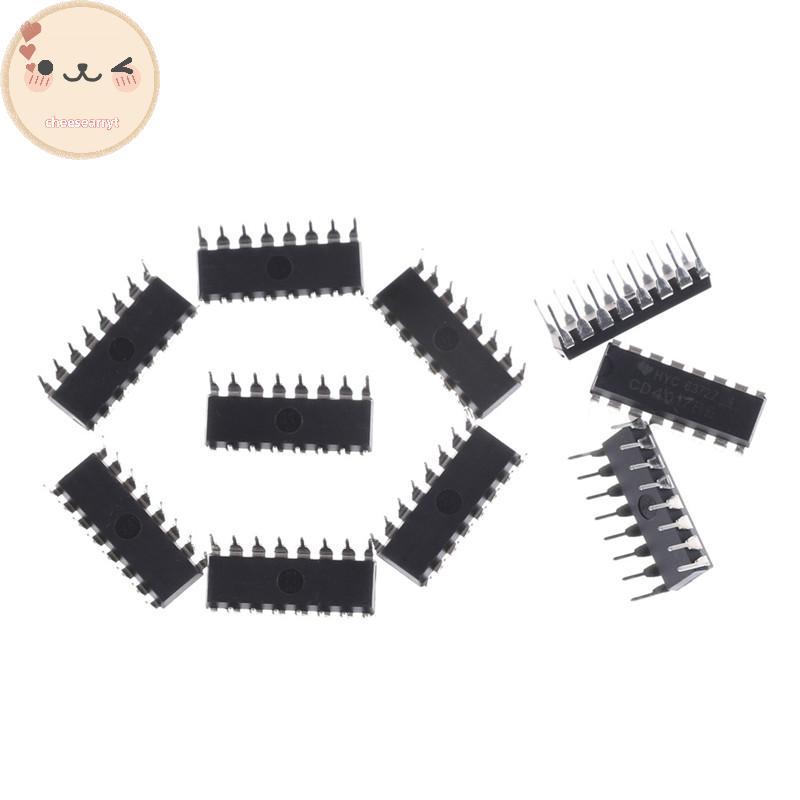 ชี 10 ชิ้น CD4017BE 4017 CD4017 Decade Counter Divider IC EN