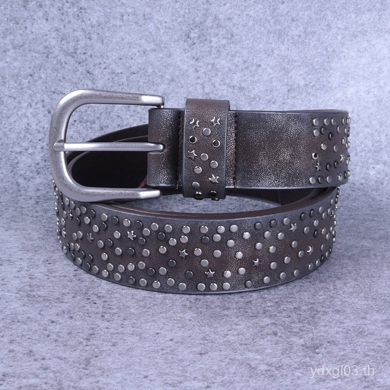 Gradient Retro Full Nail Belt Street Fashion Y2K Fashion, Bohemian Retro Belt