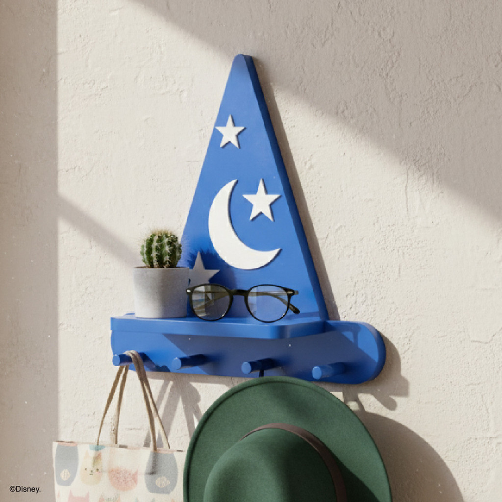 Disney Home ที่แขวนอเนกประสงค์ DISNEY รุ่น MAGIC HAT FANTASIA  40 cm. สีน้ำเงิน (40x10x41 ซม.)  แบรนด์ DISNEYHOME