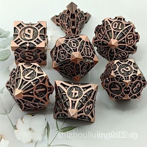 Metal COC Running Group Dice Set TRPG Cthulhu DND Dungeons and Dragons D20 Multi-faceted Board Game 