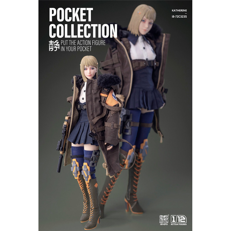 พร้อมสต็อก i8Toys 1/12 Quiet Dog Series Catherine i8-72C323 Movable Eye Movable Figure