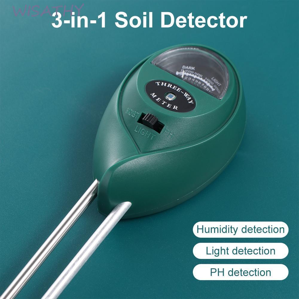 WISHATHY เครื่องตรวจจับดิน, PH Tester Moist Tester Soil Moisture Meter, Sensor Tool 3 in1 Garden Too