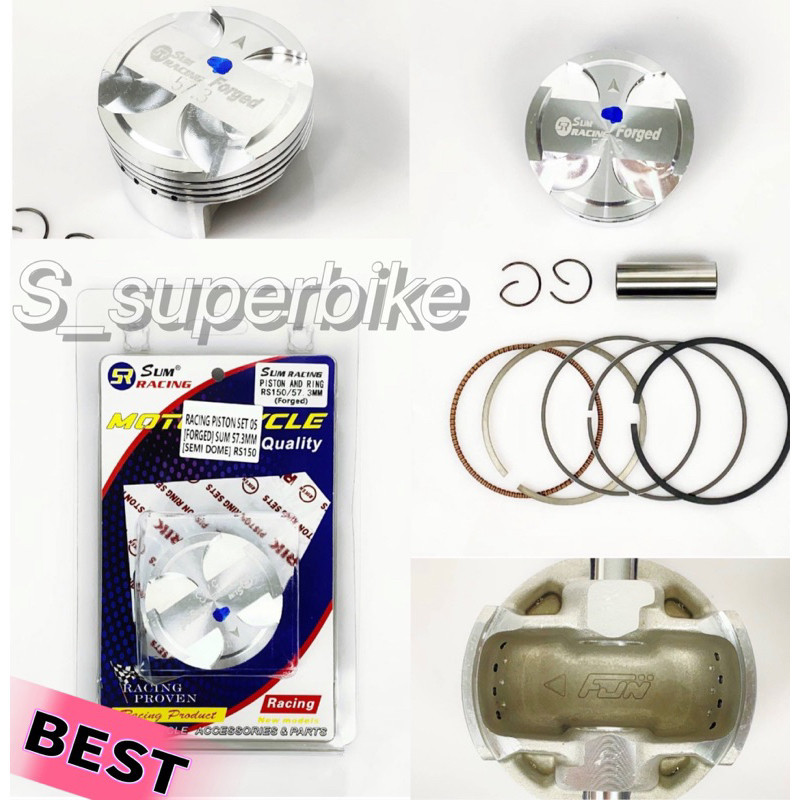RACING PISTON ชุดลืม SUM FJN DESGIN EMI DONE RS150 57.3 มม./62 มม./63 มม./65 มม.